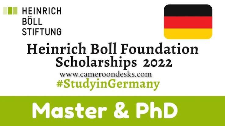 Heinrich Böll Foundation Scholarships (Master's & PhD in Germany)